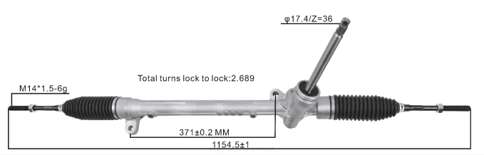 vehicle parts suppliers - F48Z2630 Power Steering Rack DB2P32110B MAZDA
