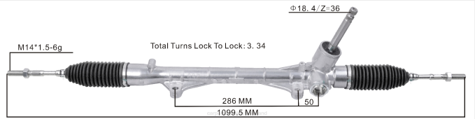 motorbike spare parts Ireland - F48Z2556 Power Steering Rack 4410A770 MITSUBISHI